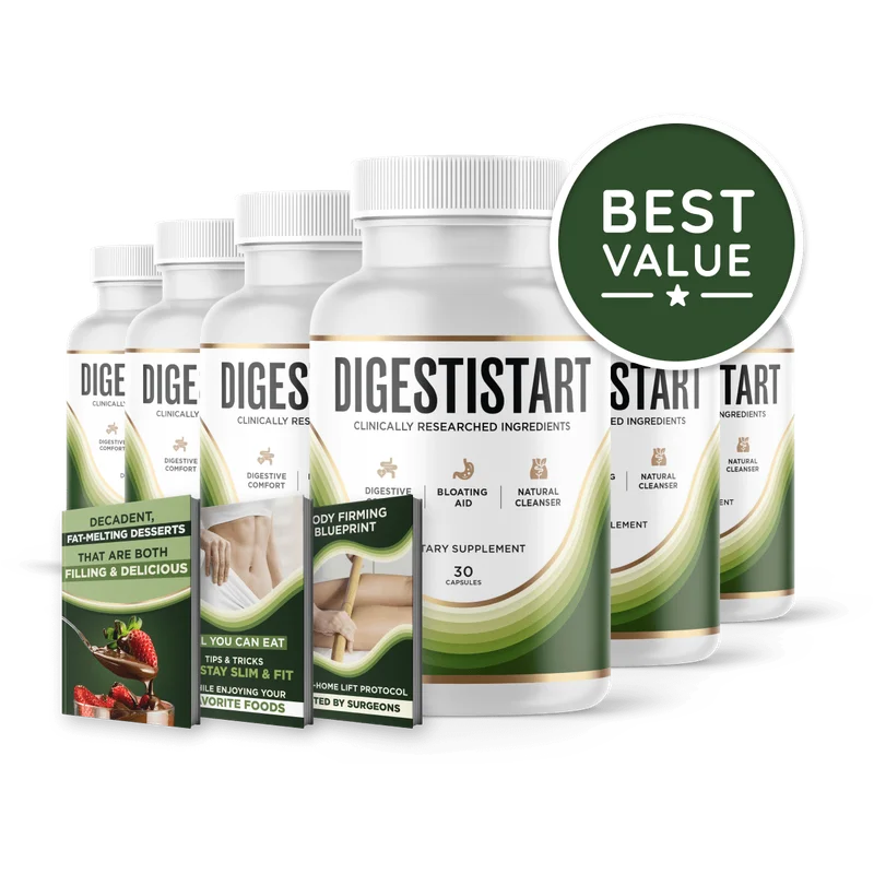 DigestiStart Natural Longevity & Vitality Formula — 6 Bottle / 180 Day Pack